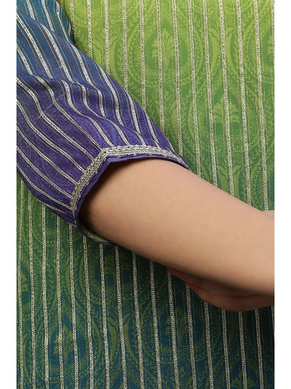 Purple Ombre Festive Short Kurta Sharara and Dupatta (Set of 3)