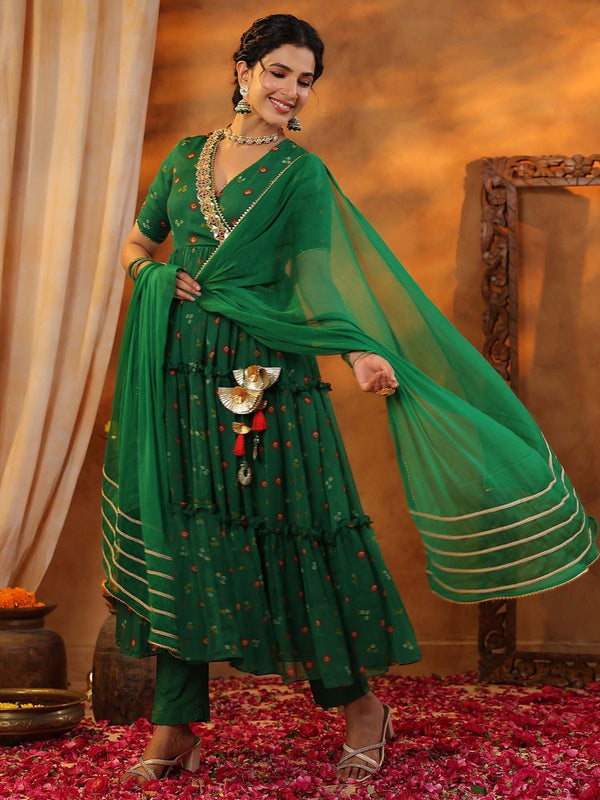 Padma Angrakha Kurta with Pant and Dupatta (Set of 3)