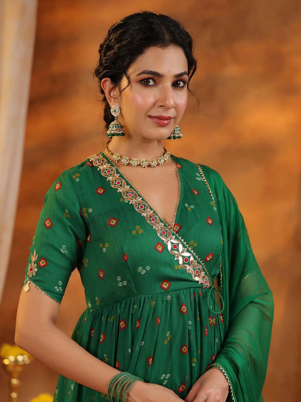 Padma Angrakha Kurta with Pant and Dupatta (Set of 3)