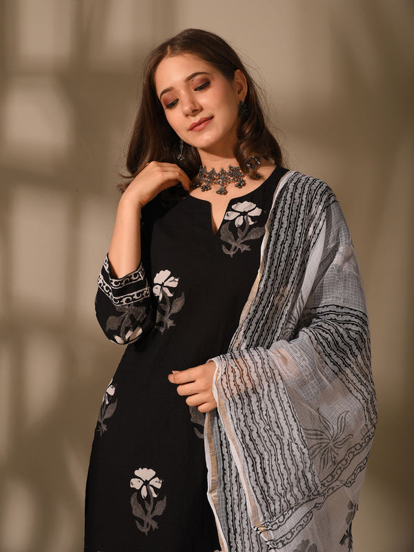 Black Handblock Suit (Set of 3)